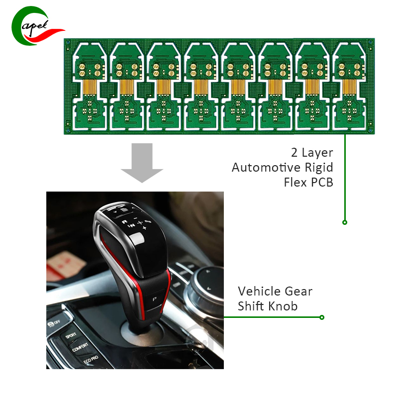2 layer rigid flex pcb high adhesion enig circuit board for Gear Shift Knob-Case