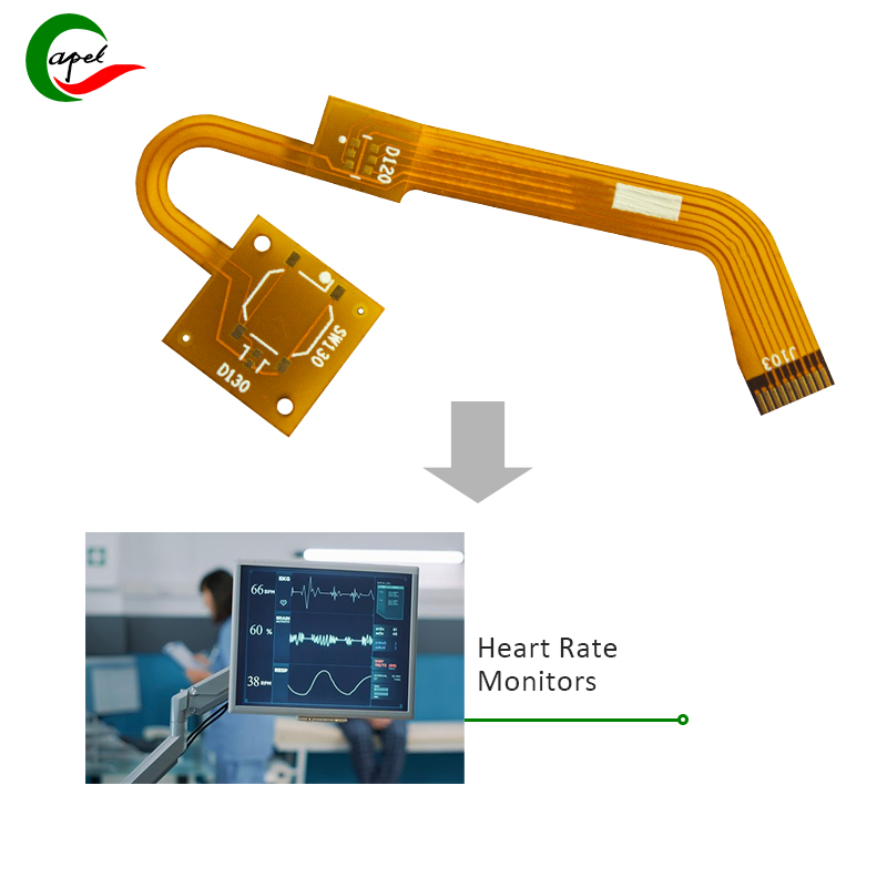 High-quality Single-Side Flexible Boards PI FR4 PCB Fab for Heart Rate Monitors