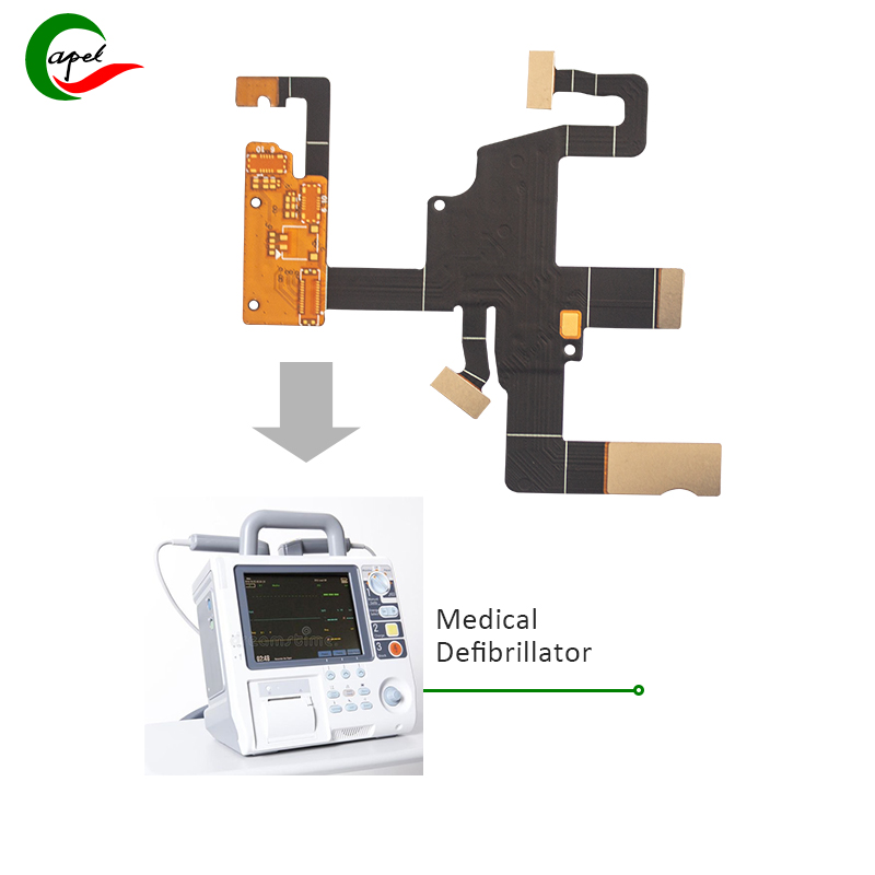 12 laach FPC fleksibele PCB's quick Turn Prototype Factory foar Medical Defibrillator