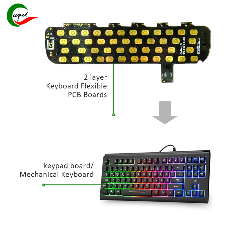Predstavujeme našu 2-vrstvovú flexibilnú dosku PCB, spoľahlivé riešenie pre aplikácie s mechanickou klávesnicou!