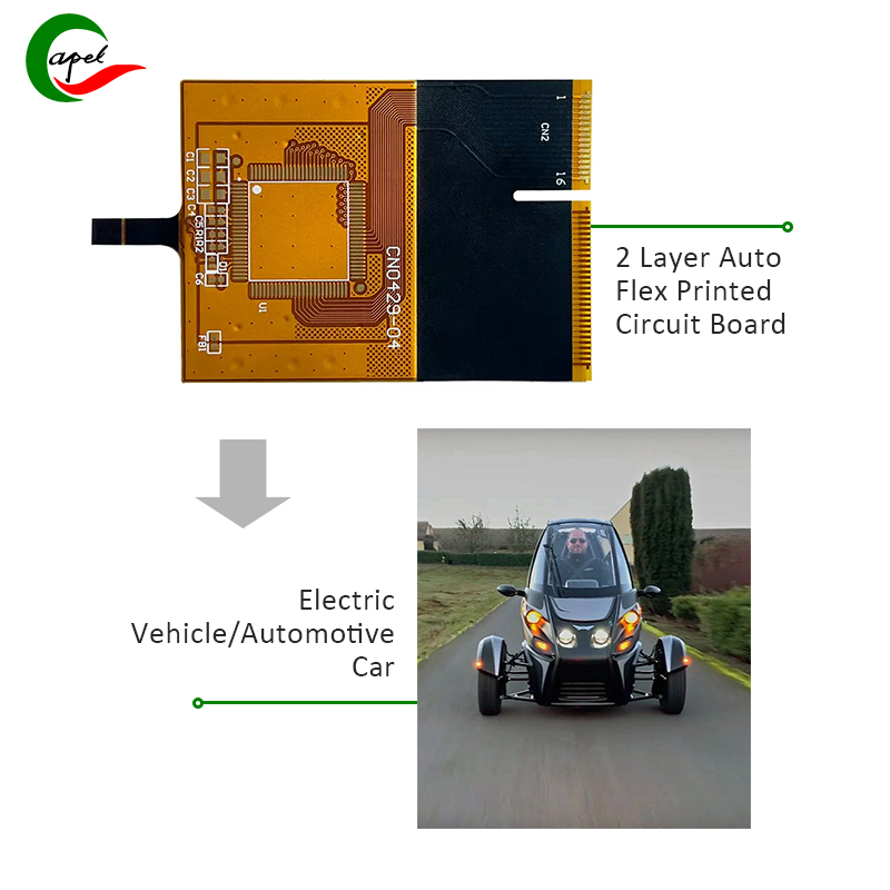 Papan PCB fleksibel otomotif multi-lapisan nyedhiyakake solusi prototipe sing dipercaya kanggo produsen otomotif.