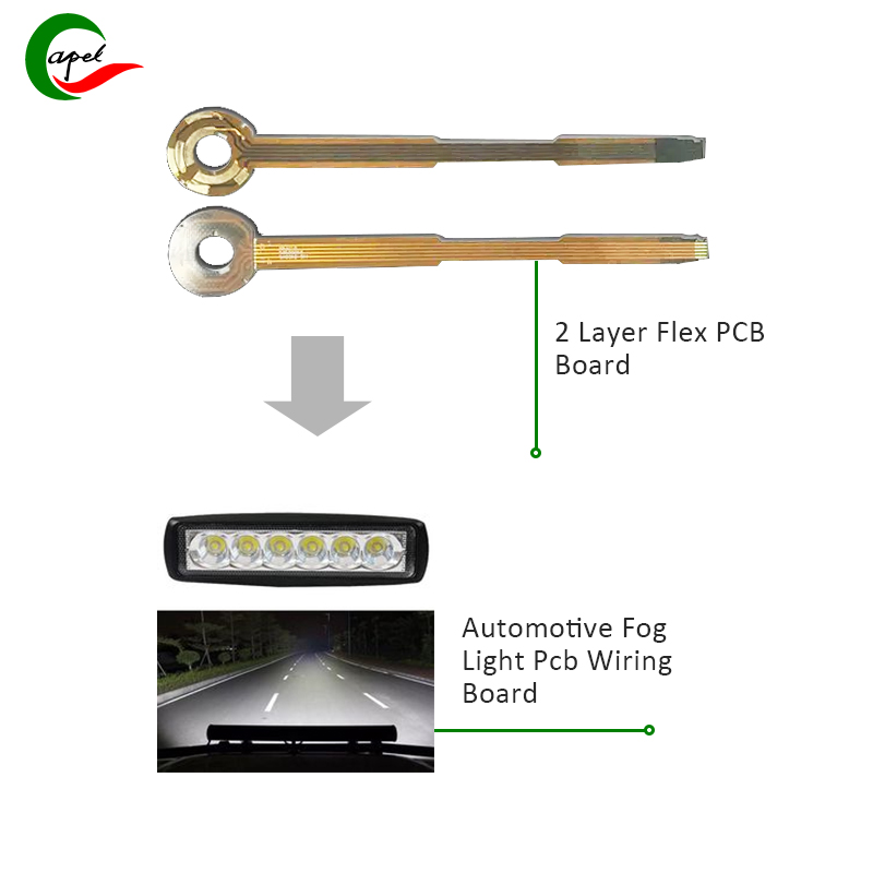 2-слојно флексибилно печатено коло (FPC) решение за автомобилски светла за магла