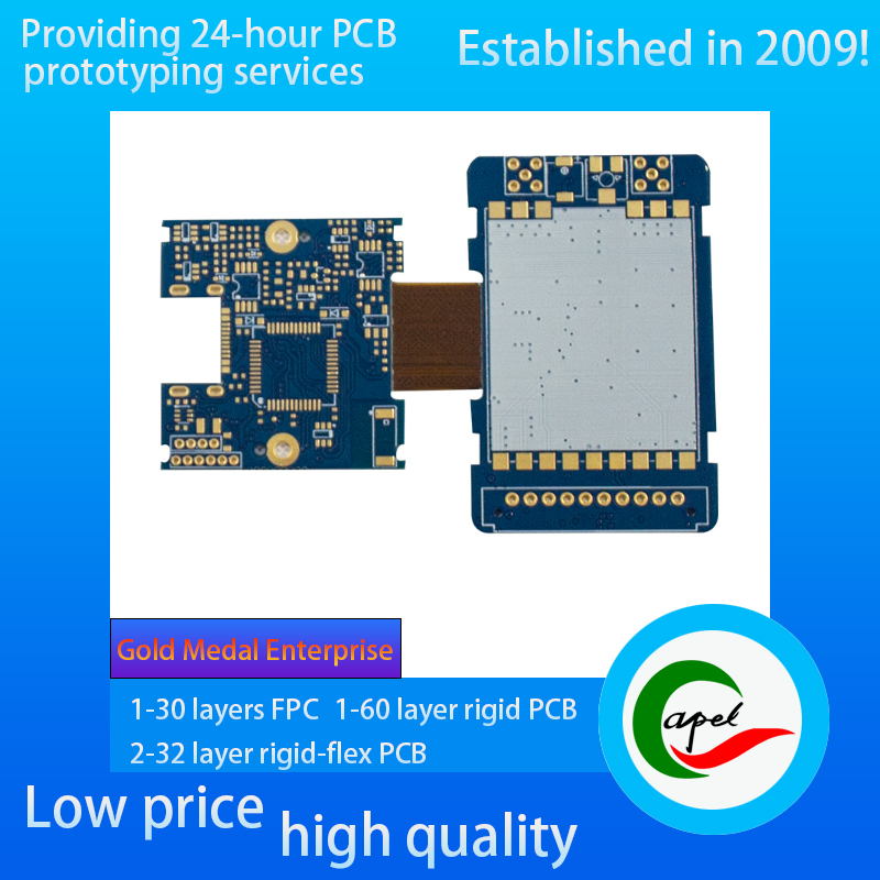 12 layer Rigid Flexible Circuit Boards HDI Blind Hole PCB Immersion Gold