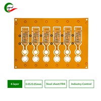 6 layer Hdi Flex Pcb Steel sheet FR4 Multilayer Pcb Manufacturing Quick Turn Prototype