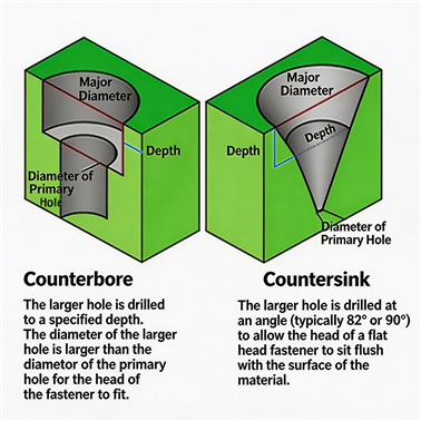 Countersink or Counterbore: Choosing the Right Hole for Your PCB