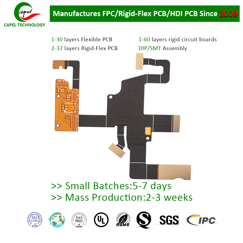 12 Layer FPC Flexibel PCB Fabrikant beschwéiert