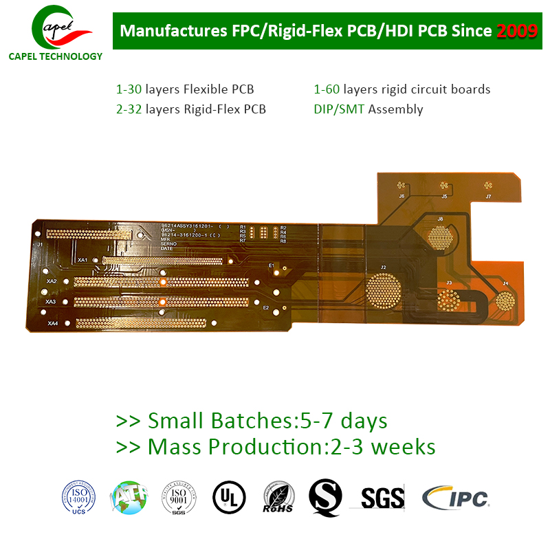 Fabrikisto de 14 tavoloj FPC Flexible Circuit Boards