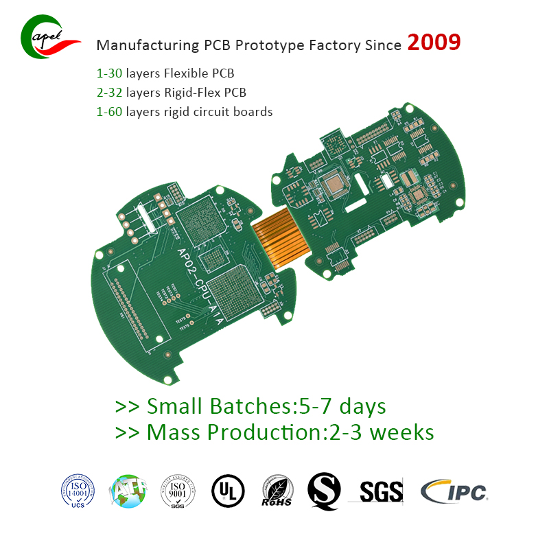 2-32 layers rigid-flex pcb