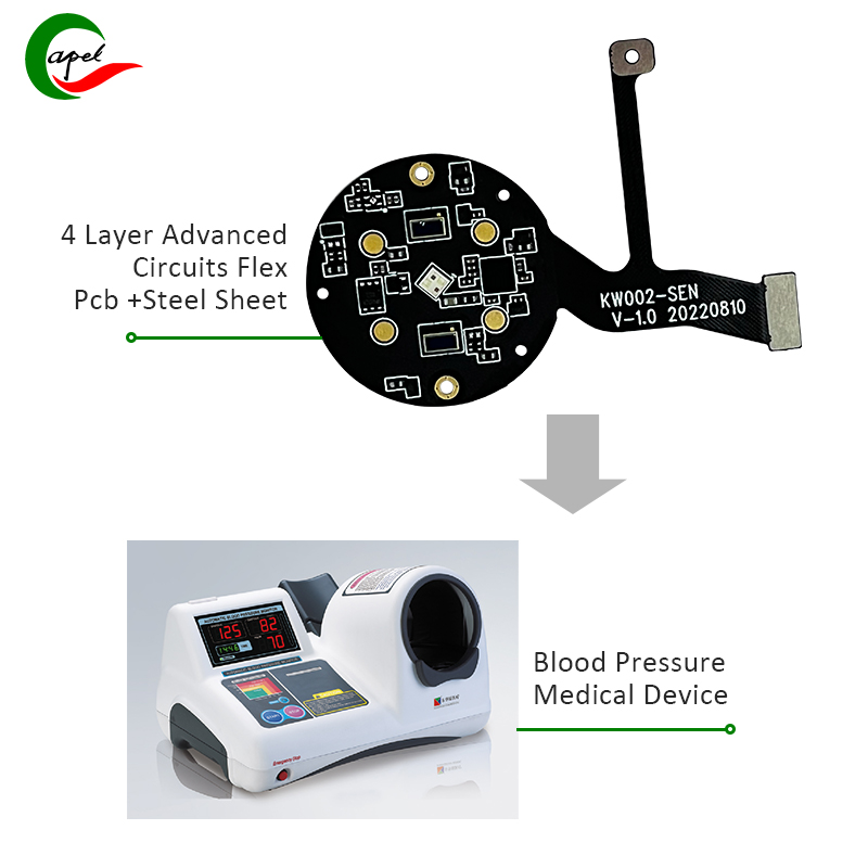 4 Layer Fpc Pcb applicated in Blood Pressure Medical Device