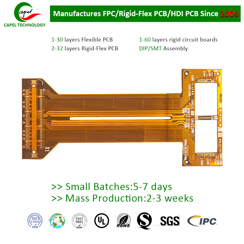 4 շերտ FPC ճկուն PCB տախտակներ արտադրող