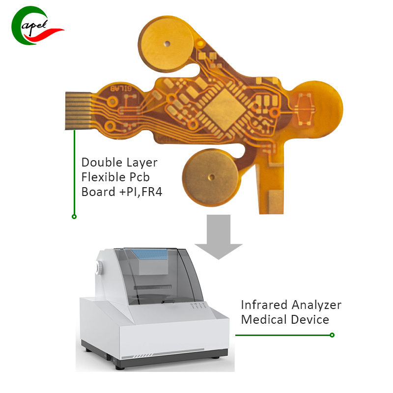 Double Layer Flexible Pcb Board applicated in Infrared Analyzer Medical Device