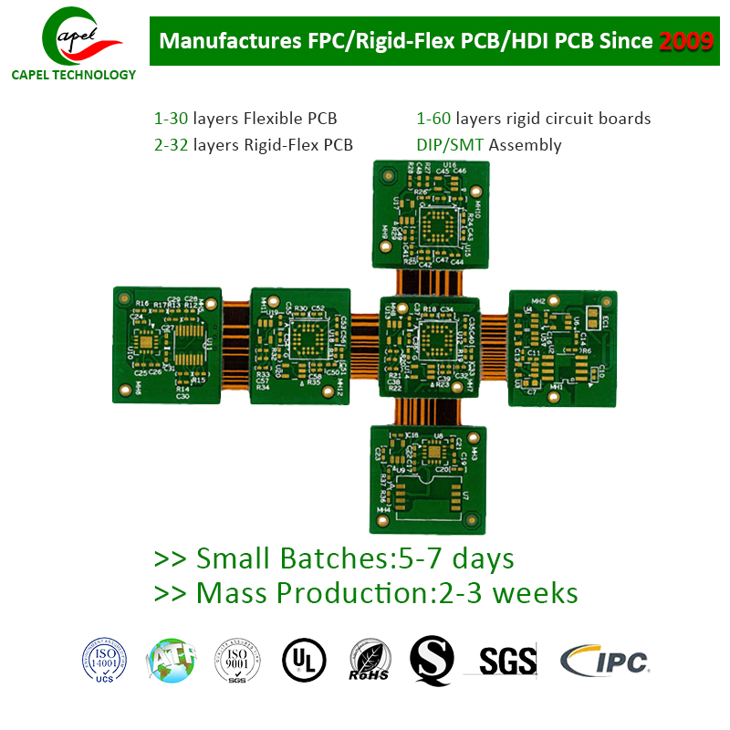 High-density rigid flex pcb boards in industry standard