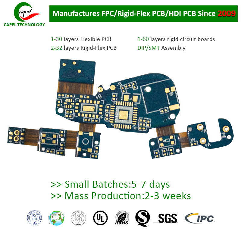 rigid-flex circuit boards for wearable technology